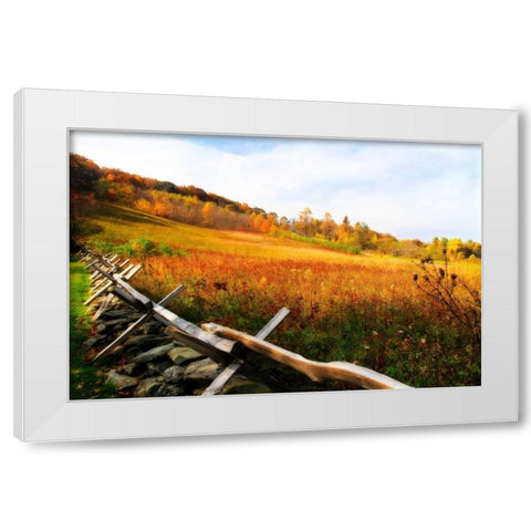 Fire Ridge I White Modern Wood Framed Art Print by Hausenflock, Alan