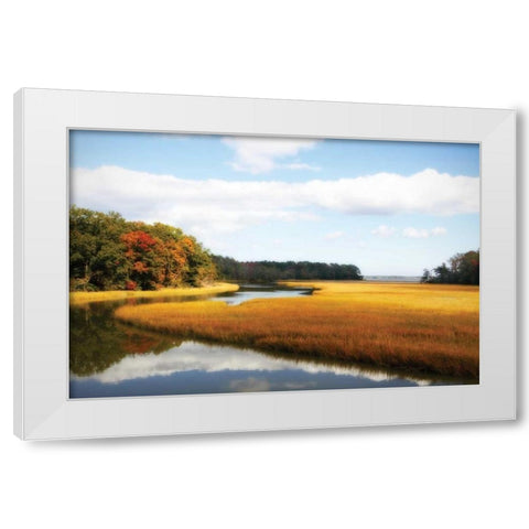 Kings Creek II White Modern Wood Framed Art Print by Hausenflock, Alan