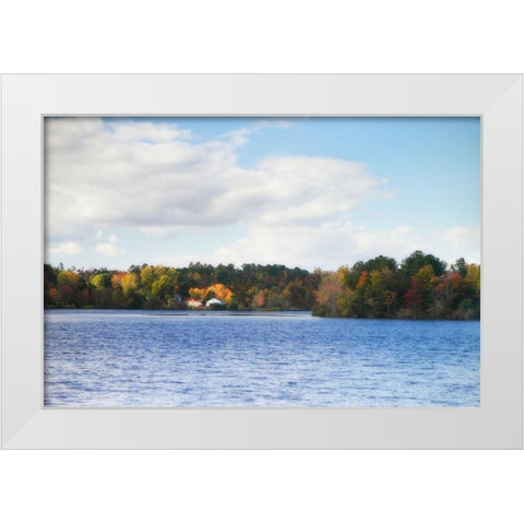 Greenwood Lake III White Modern Wood Framed Art Print by Hausenflock, Alan