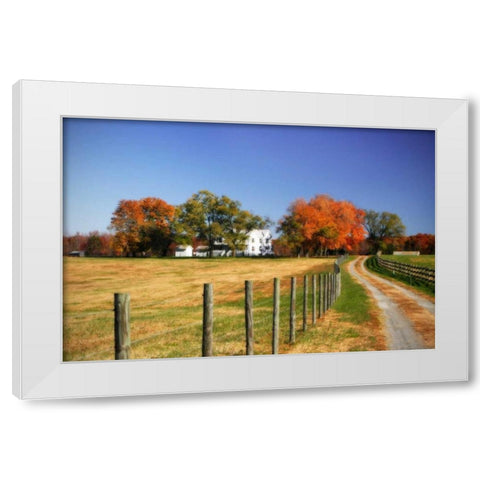 Family Farm II White Modern Wood Framed Art Print by Hausenflock, Alan