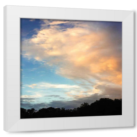 Rainbow Cloud Sq. II White Modern Wood Framed Art Print by Hausenflock, Alan