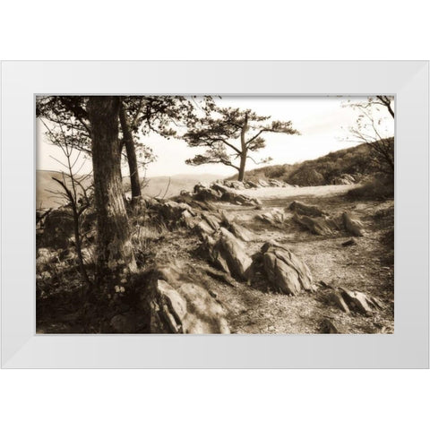 Stoney Ridge II Sepia White Modern Wood Framed Art Print by Hausenflock, Alan