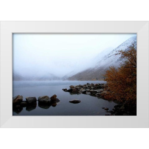 Convict Lake II White Modern Wood Framed Art Print by Johnson, George