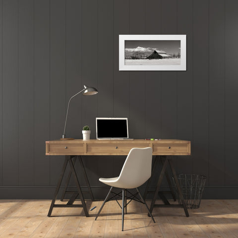 Mt. Shasta I White Modern Wood Framed Art Print by Johnson, George