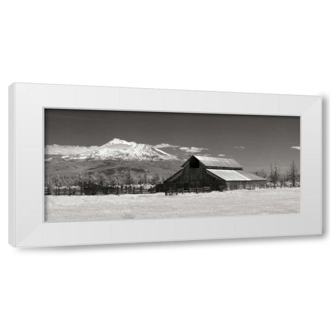 Mt. Shasta I White Modern Wood Framed Art Print by Johnson, George