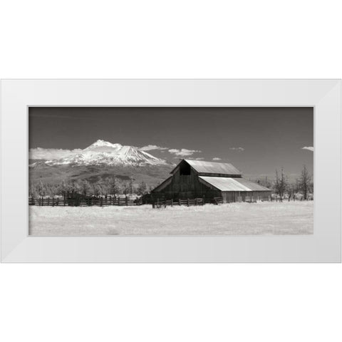 Mt. Shasta I White Modern Wood Framed Art Print by Johnson, George