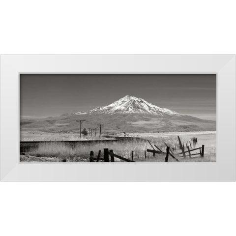 Mt. Shasta II White Modern Wood Framed Art Print by Johnson, George
