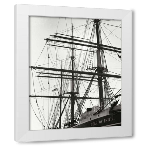 Star of India I White Modern Wood Framed Art Print by Johnson, George