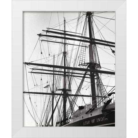 Star of India I White Modern Wood Framed Art Print by Johnson, George