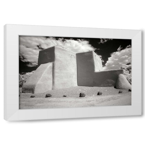 Taos Church III White Modern Wood Framed Art Print by Johnson, George