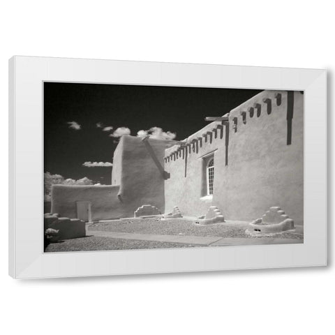 Taos Church IV White Modern Wood Framed Art Print by Johnson, George