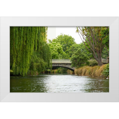 Avon River I White Modern Wood Framed Art Print by Johnson, George