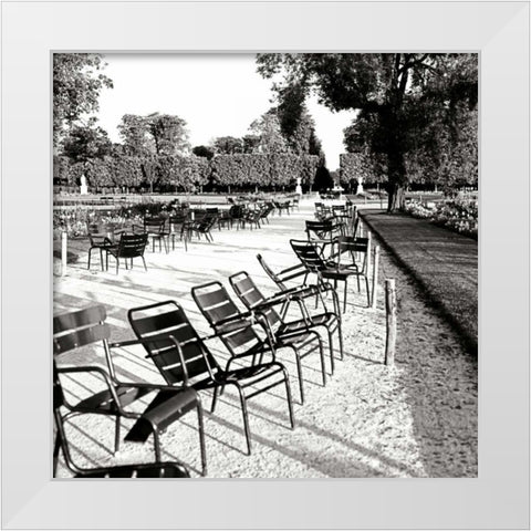 Jardin des Tuileries II White Modern Wood Framed Art Print by Johnson, George