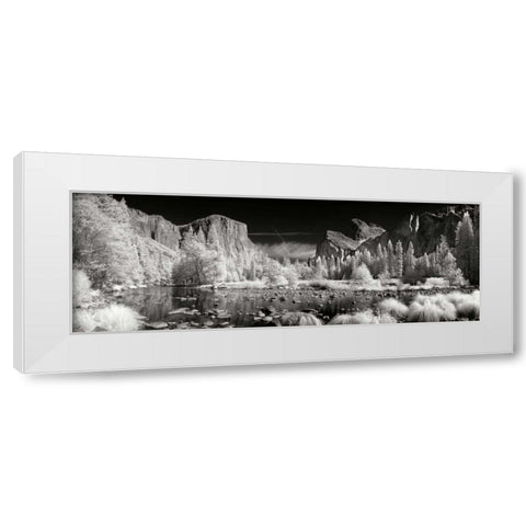 West End River White Modern Wood Framed Art Print by Johnson, George
