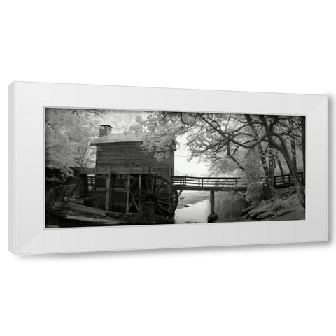 Stone Mountain Mill White Modern Wood Framed Art Print by Johnson, George