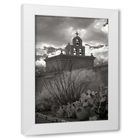 Mission San Xavier III White Modern Wood Framed Art Print by Johnson, George