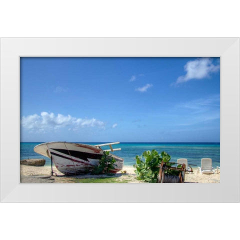 Grand Turk II White Modern Wood Framed Art Print by Johnson, George
