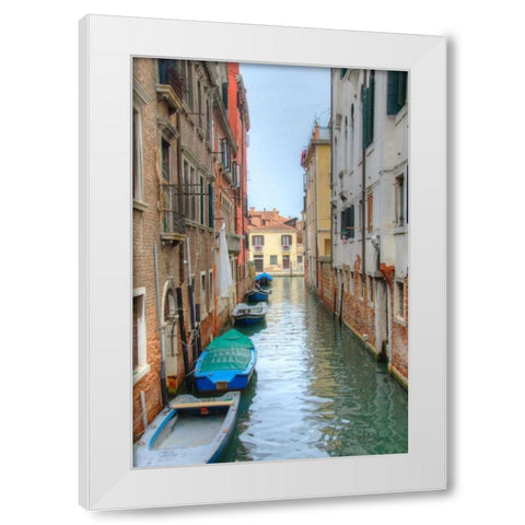 Waterways of Venice II White Modern Wood Framed Art Print by Johnson, George