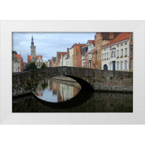Brugge I White Modern Wood Framed Art Print by Johnson, George