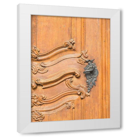Bratislava Door White Modern Wood Framed Art Print by Johnson, George