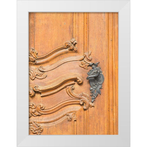 Bratislava Door White Modern Wood Framed Art Print by Johnson, George