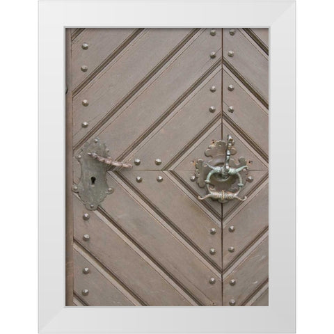 Nordlingen Castle Door II White Modern Wood Framed Art Print by Johnson, George