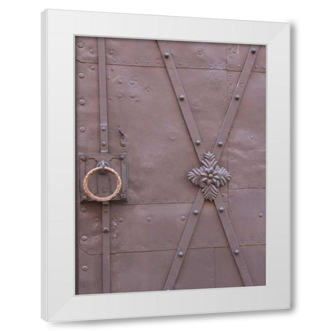 Passau Metal Door White Modern Wood Framed Art Print by Johnson, George