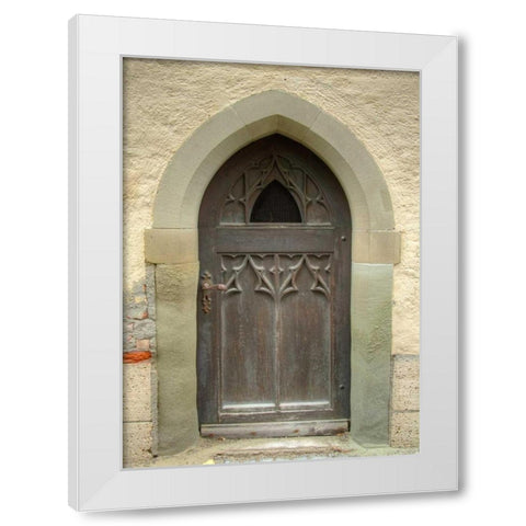 Memmingen Door White Modern Wood Framed Art Print by Johnson, George