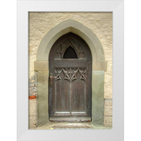 Memmingen Door White Modern Wood Framed Art Print by Johnson, George