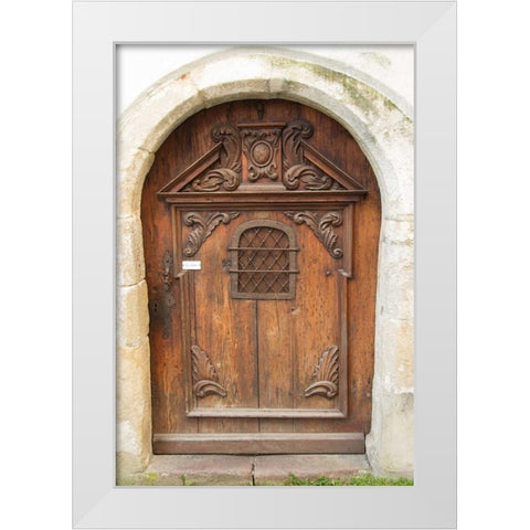 Passau Wood Door White Modern Wood Framed Art Print by Johnson, George
