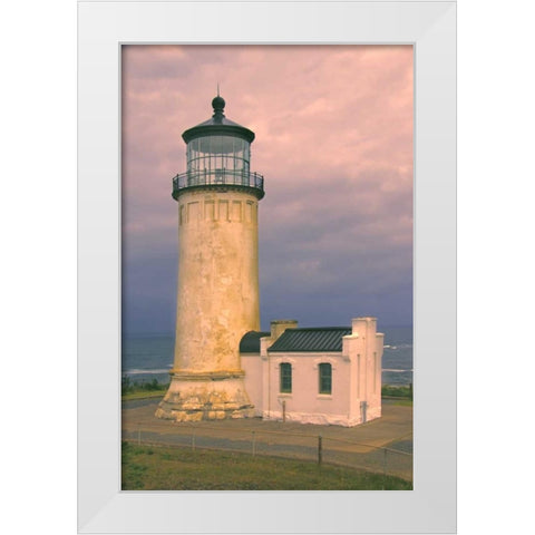 North Head Lighthouse White Modern Wood Framed Art Print by Johnson, George