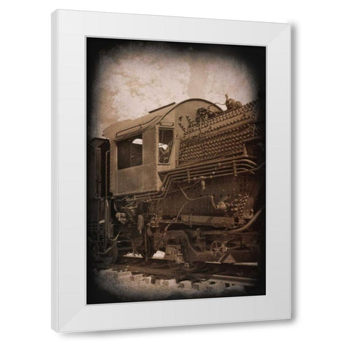 Hog Heads Office White Modern Wood Framed Art Print by Johnson, George
