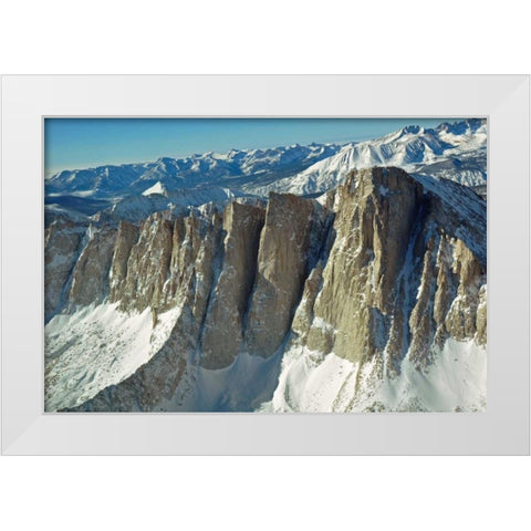 Mt. Whitney I White Modern Wood Framed Art Print by Kidd, Brian