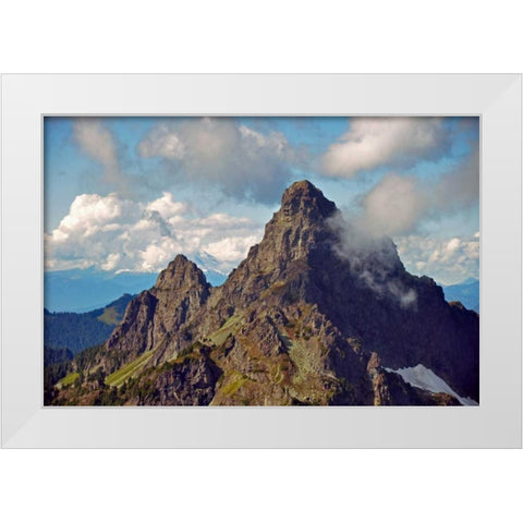Glacier Peak I White Modern Wood Framed Art Print by Kidd, Brian