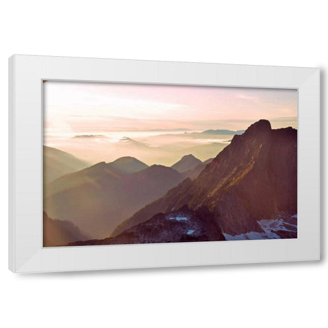 Glacier Peak II White Modern Wood Framed Art Print by Kidd, Brian