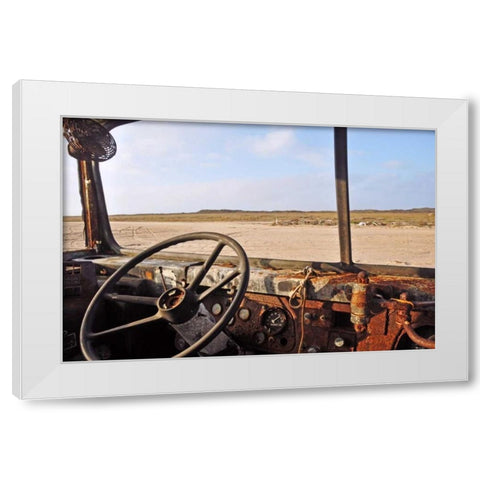 Old Bus III White Modern Wood Framed Art Print by Kidd, Brian