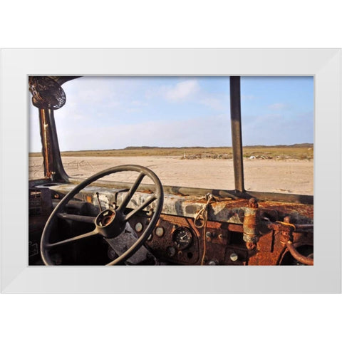 Old Bus III White Modern Wood Framed Art Print by Kidd, Brian