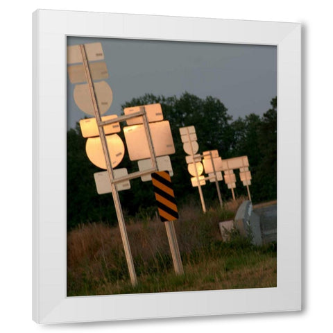 Country Signs I White Modern Wood Framed Art Print by Larson, Scott