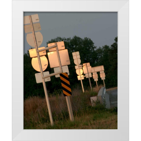 Country Signs I White Modern Wood Framed Art Print by Larson, Scott
