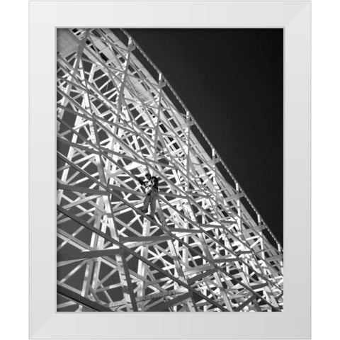 Safety Check I White Modern Wood Framed Art Print by Larson, Scott