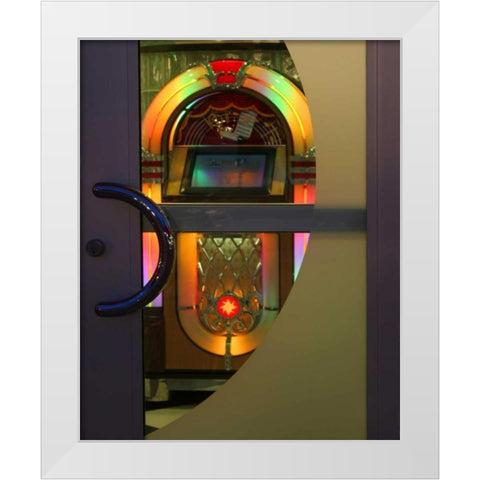Juke Box III White Modern Wood Framed Art Print by Larson, Scott