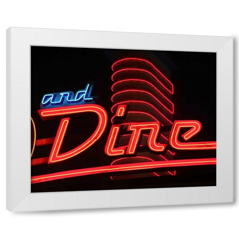Dine Out II White Modern Wood Framed Art Print by Larson, Scott