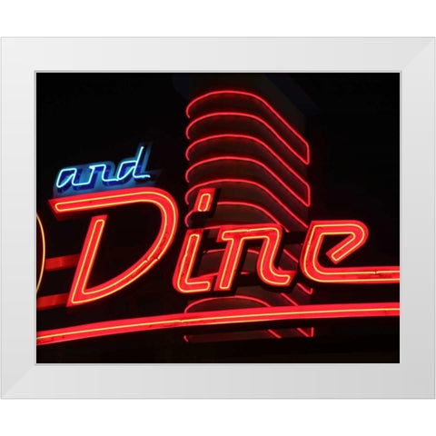 Dine Out II White Modern Wood Framed Art Print by Larson, Scott
