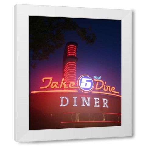 Dine Out III White Modern Wood Framed Art Print by Larson, Scott