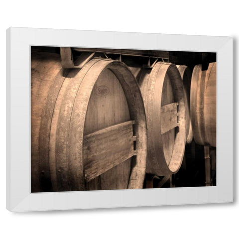 Winery V White Modern Wood Framed Art Print by Larson, Scott