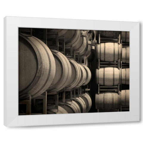Winery VII White Modern Wood Framed Art Print by Larson, Scott