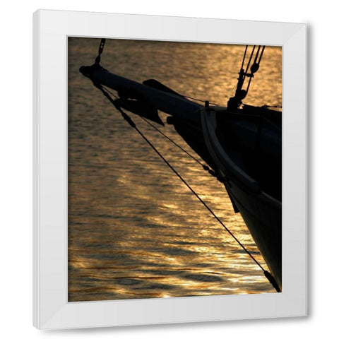 Sunset Sail I White Modern Wood Framed Art Print by Larson, Scott