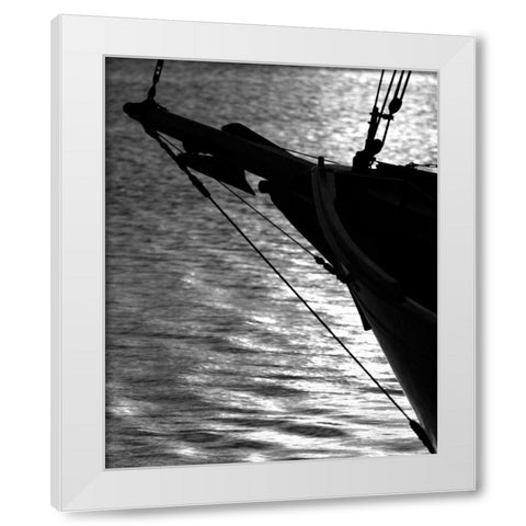 Sunset Sail II White Modern Wood Framed Art Print by Larson, Scott