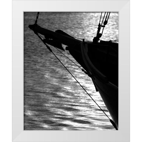 Sunset Sail II White Modern Wood Framed Art Print by Larson, Scott