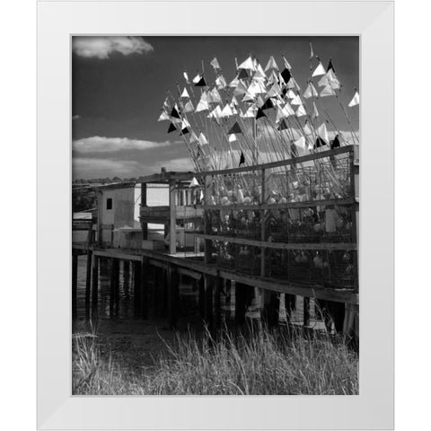 Estuary II White Modern Wood Framed Art Print by Larson, Scott